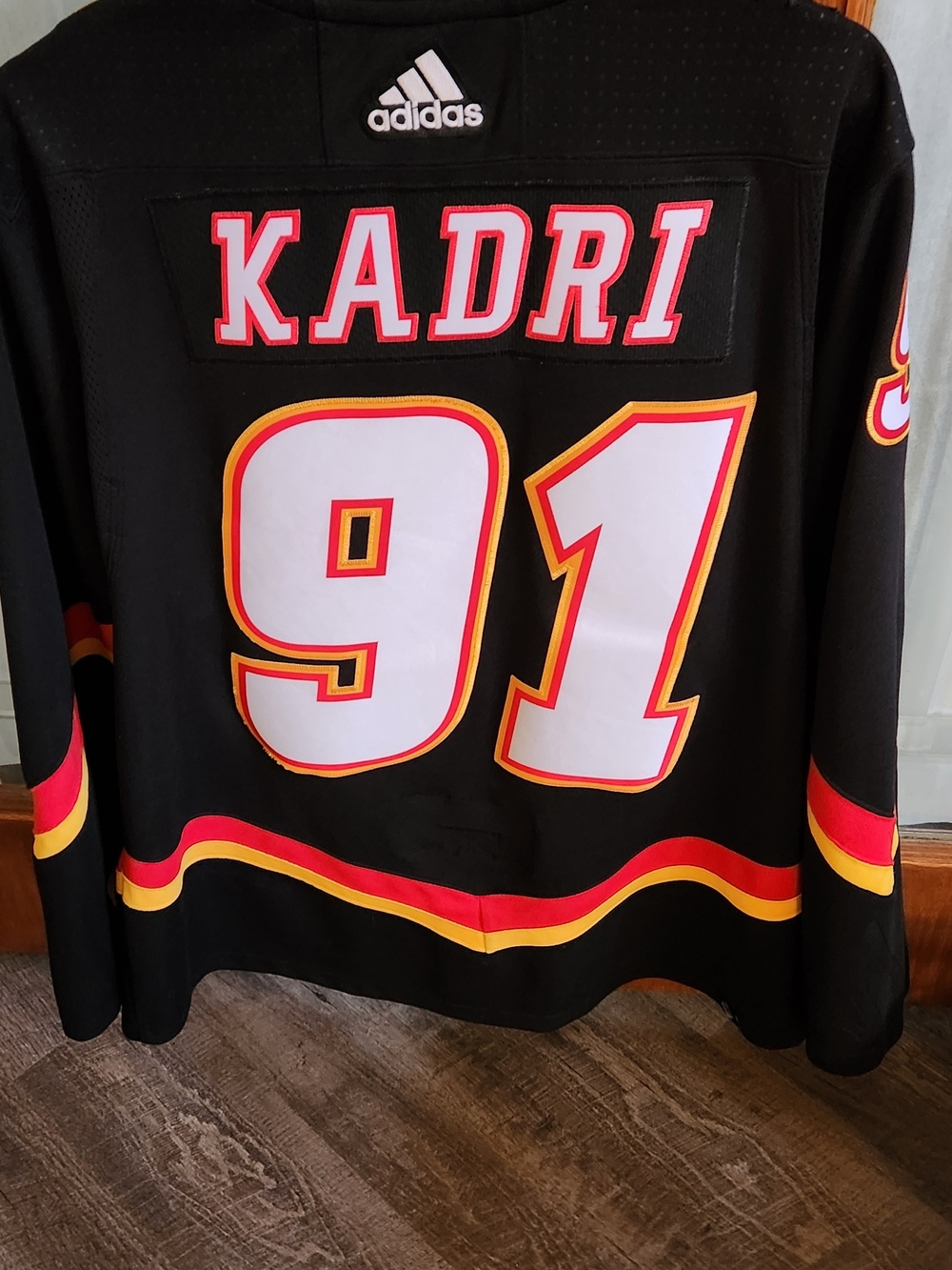 Adidas Adult Black Calgary Flames 'Kadri 91' Hockey Jersey